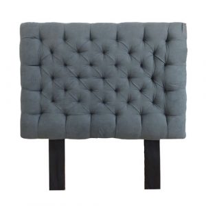 Cabecera Matrimonial Capitonada Gris