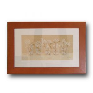 Cuadro Artístico vasos y flores